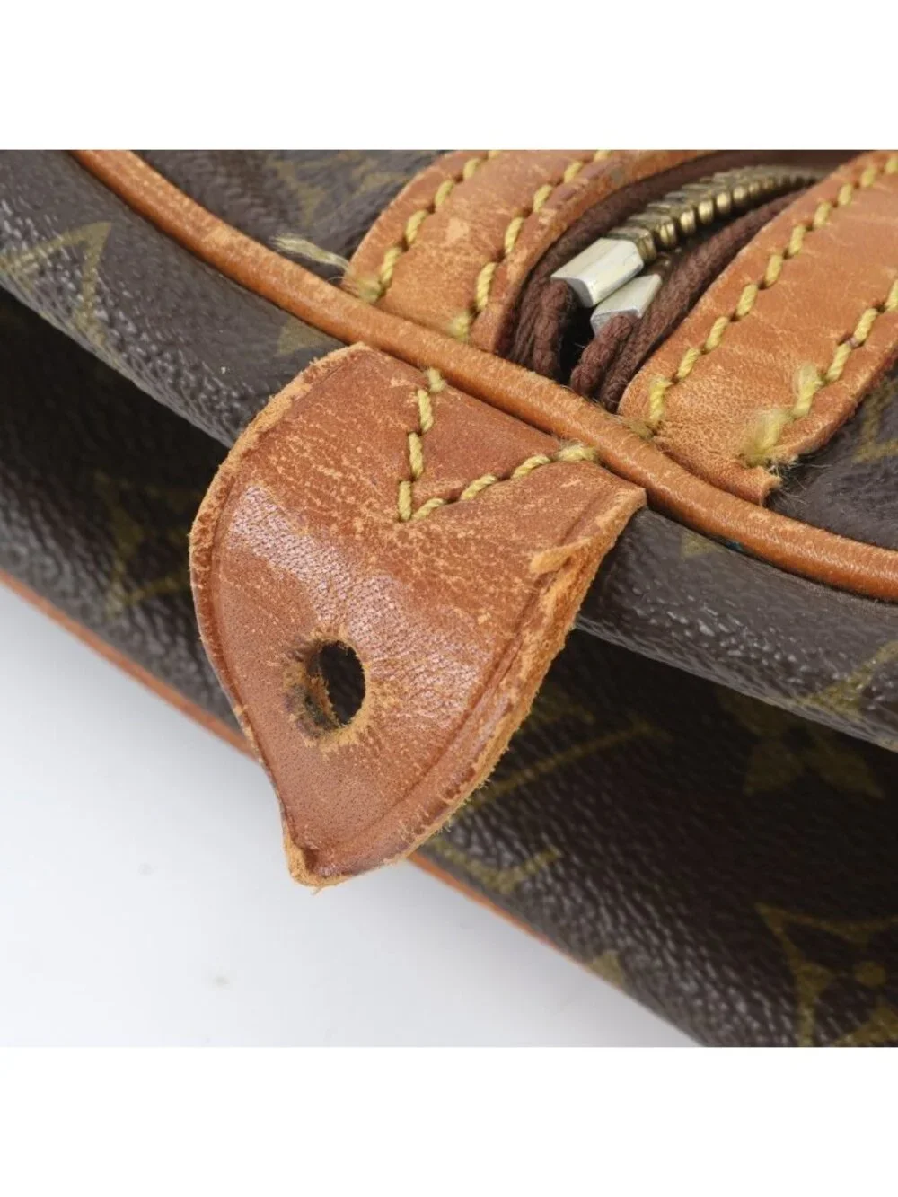 Louis Vuitton Monogram Sac Spruce 45 Leather Boston Bag Tote